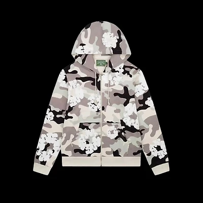 Denim Tears The Wreath Zip Hoodie 'White Camo'