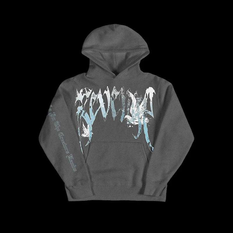 REVENGE GRAFFITI DOVE VINTAGE BLACK HOODIE