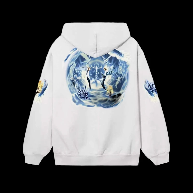Revenge Angel Arch Logo Hoodie White