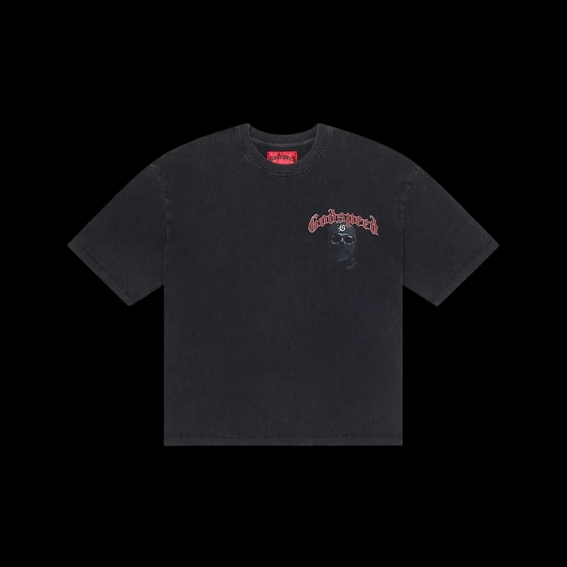 Godspeed Balaclava Szn Tee Grey Wash Red