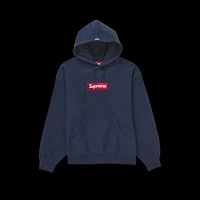 Supreme Box Logo Hooded Sweatshirt 'Navy'