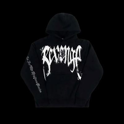 Revenge Puff Print Hoodie Black