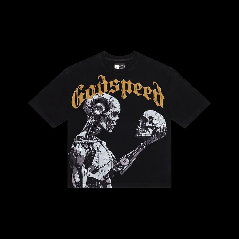 Godspeed Mankind vs Ai III Tee Black Yellow