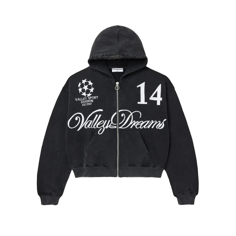 Vale Mono 14 Black Zip Up Hoodie