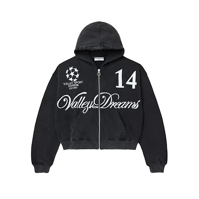 Vale Mono 14 Black Zip Up Hoodie