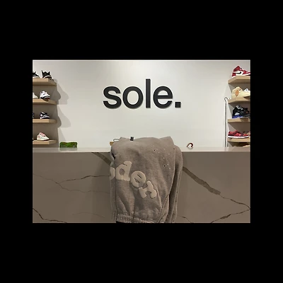 Pre-Owned Sp5der OG Web Sweatpants 'Heather Grey'