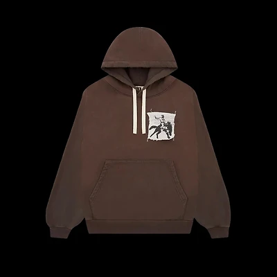 Sp5der X Cactus Con Brown Hoodie