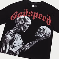 Godspeed Mankind vs Ai III Tee Black Red