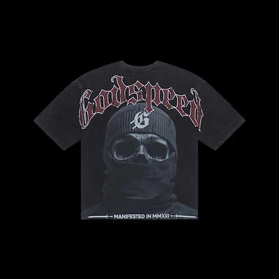 Godspeed Balaclava Szn Tee Grey Wash Red