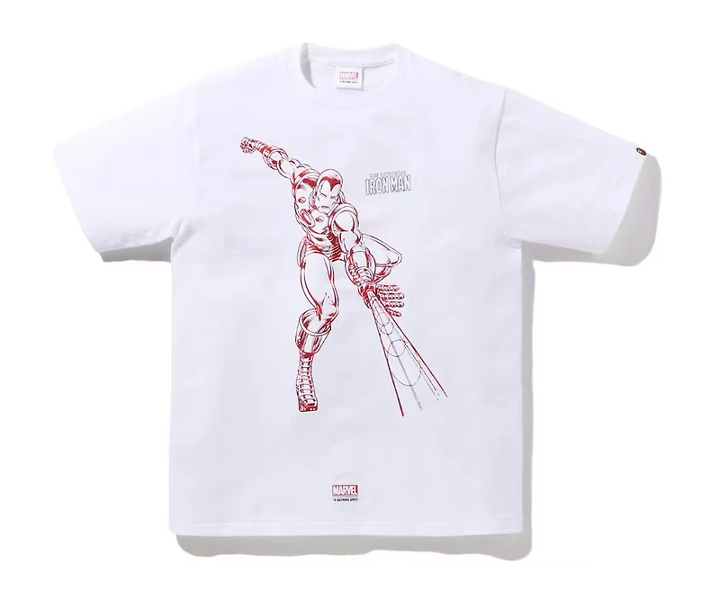 Bape x Marvel Comics Iron Tee 'White'