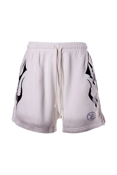 Hellstar Flame Shorts 'White'