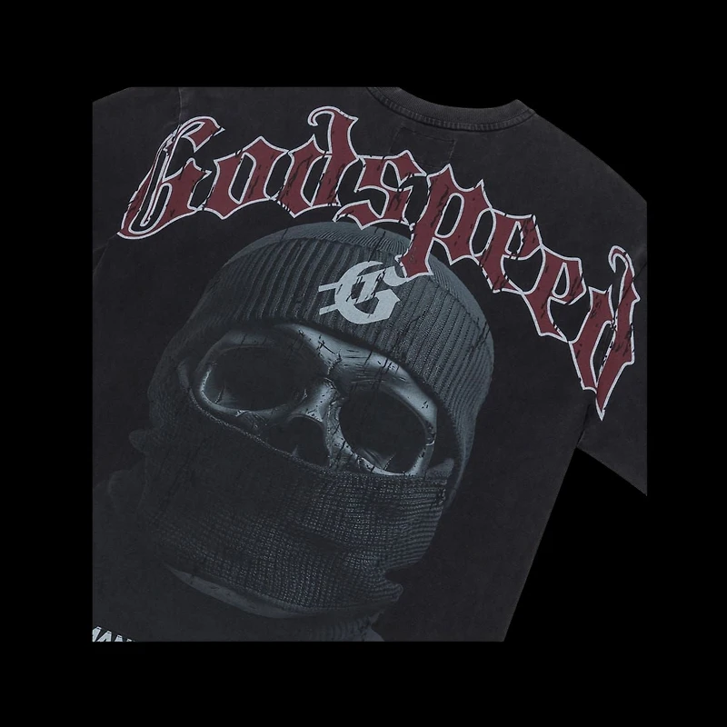 Godspeed Balaclava Szn Tee Grey Wash Red