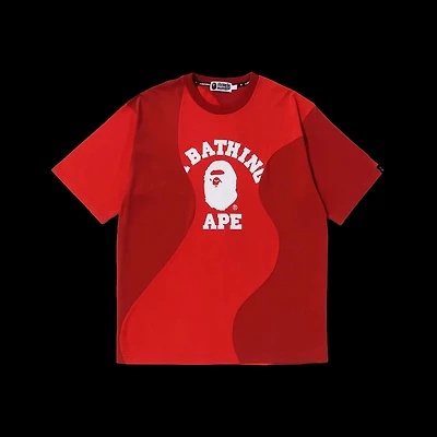 BAPE Cutting College Relaxed Fit Tee 'Red'