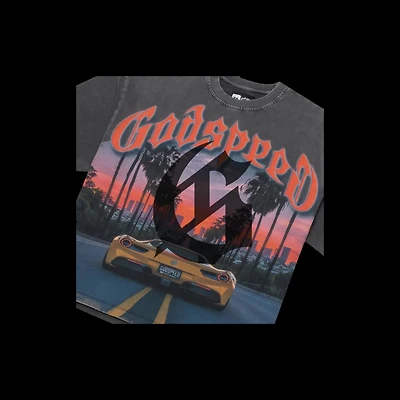 Godspeed Sunset BLVD Grey Wash Tee