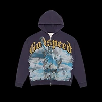 Godspeed Chrome Liberty Zip Up Hoodie Navy