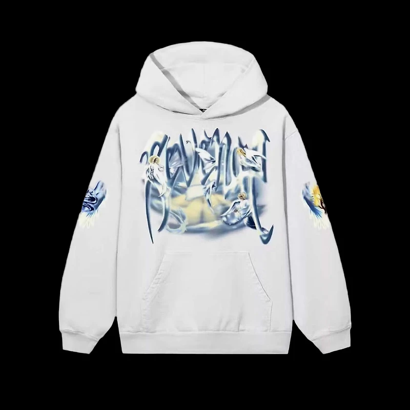 Revenge Angel Arch Logo Hoodie White