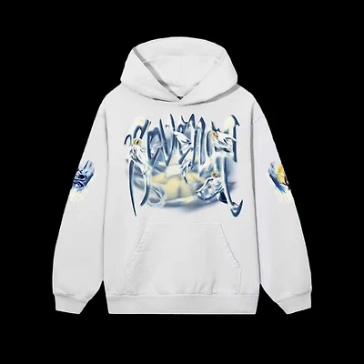 Revenge Angel Arch Logo Hoodie White