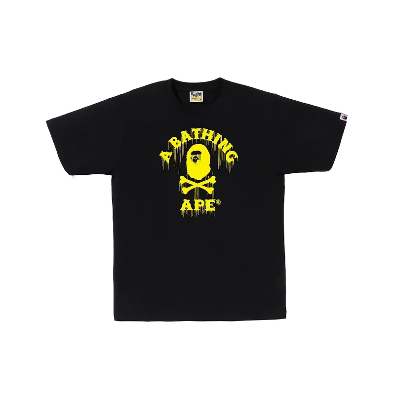 BAPE Drip Ape Crossbone College Tee 'Black'