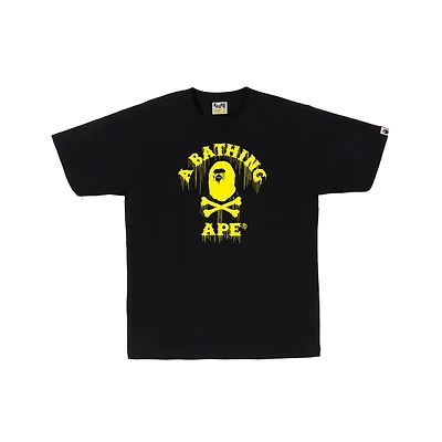BAPE Drip Ape Crossbone College Tee 'Black'