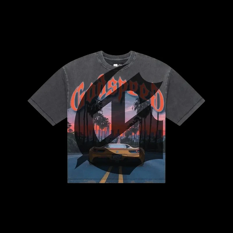 Godspeed Sunset BLVD Grey Wash Tee