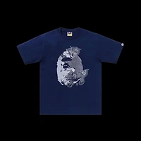 Bape Japanese Tattoo Big Ape Head Tee Navy