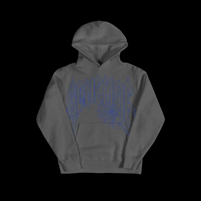 Revenge Web Print Hoodie Blue/Grey
