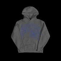Revenge Web Print Hoodie Blue/Grey