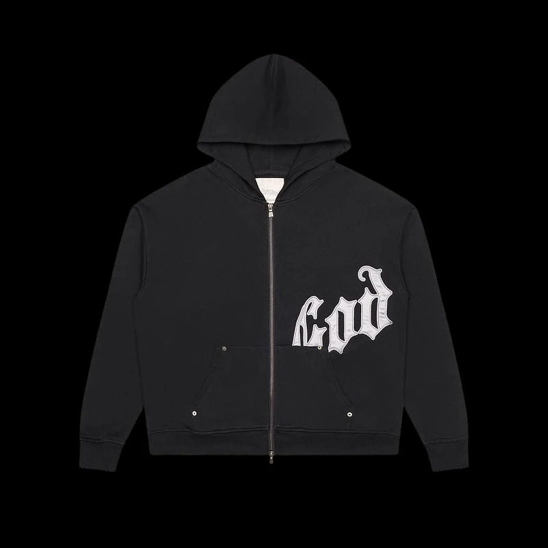 Godspeed Black/Silver Satin Sweatsuit Top