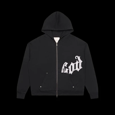 Godspeed Black/Silver Satin Sweatsuit Top