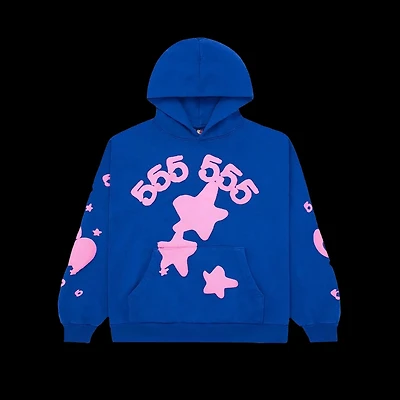 Sp5der 555 Hoodie Blue/Pink