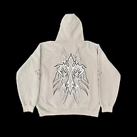 Revenge Flaming Cross Hoodie Cement