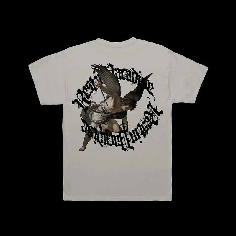 Revenge Puff Print St. Micheal Tee Cement