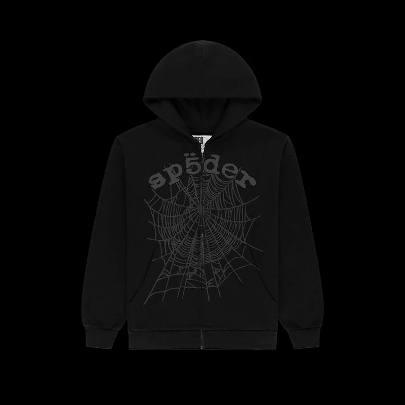 Sp5der OG Web V2 Phantom Zip Up 'Black'