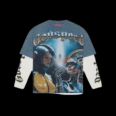Godspeed Chosen One Layered T-Shirt (Blue wash)