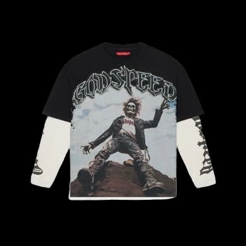 Godspeed Rocker Layered T-Shirt (Black Wash)