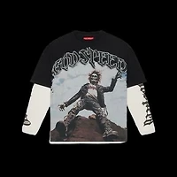 Godspeed Rocker Layered T-Shirt (Black Wash)