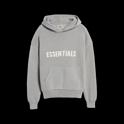 Essentials Knit Hoodie Cement