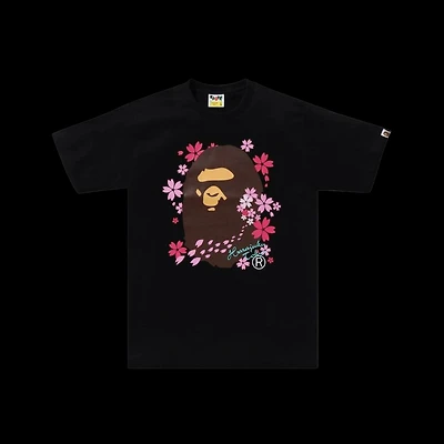 Bape Sakura Flower Head Black Tee