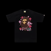 Bape Sakura Flower Head Black Tee