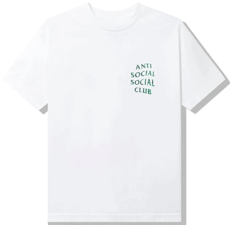 Anti-Social glitch tee white