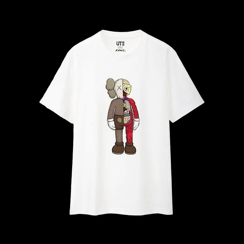 Kaws x Uniqlo flayed white tee