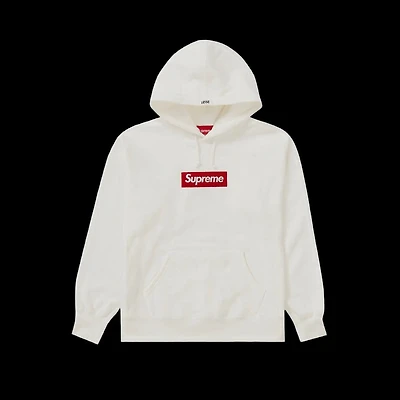 Supreme Box Logo Hoodie White Red