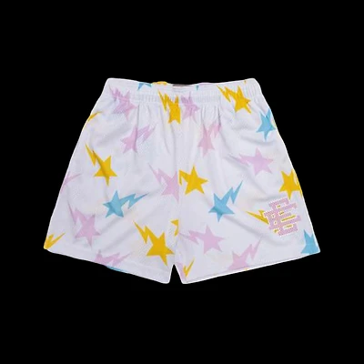 Eric Emanuel X Bape Short White yellow Blue