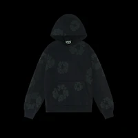 Denim Tears Cotton Wreath Hoodie Black Monochrome