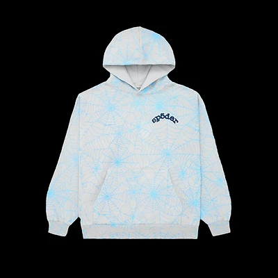 Sp5der AOPWEB Hoodie Blue