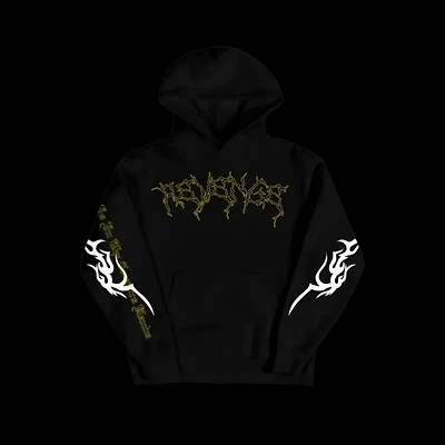 Revenge Yellow Lightning Cerberus Hoodie Black
