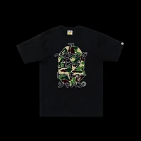 Bape Letters Big Head Tee Black