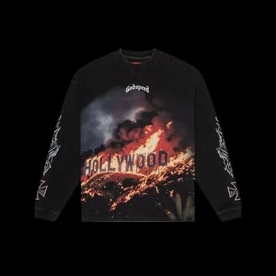 Godspeed Hollywood Inferno LS T-shirt (Black Wash)