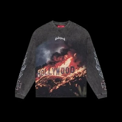 Godspeed Hollywood Inferno LS T-Shirt (Grey Wash)