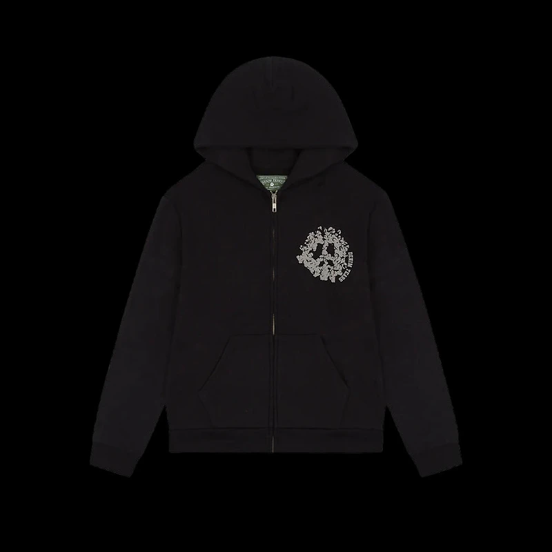 Denim Tears University Zip-Up Black/Silver